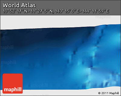 Physical 3D Map of the Area around 11° 9' 41" N, 143° 43' 29" E