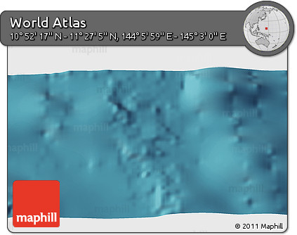 Satellite 3D Map of the Area around 11° 9' 41" N, 144° 34' 29" E