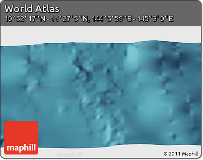 Satellite 3D Map of the Area around 11° 9' 41" N, 144° 34' 29" E
