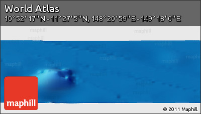 Physical Panoramic Map of the Area around 11° 9' 41" N, 148° 49' 29" E