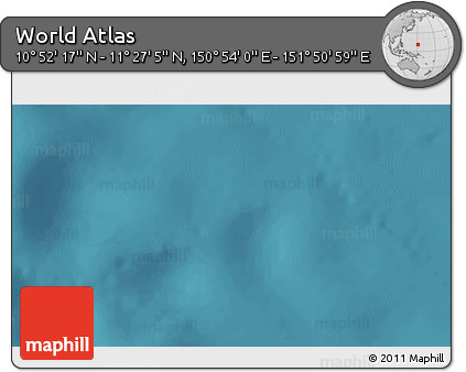 Satellite 3D Map of the Area around 11° 9' 41" N, 151° 22' 30" E