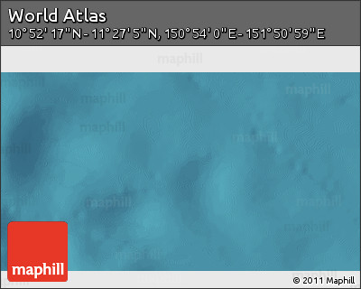 Satellite 3D Map of the Area around 11° 9' 41" N, 151° 22' 30" E