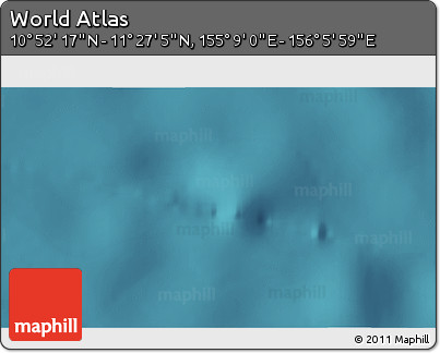 Satellite 3D Map of the Area around 11° 9' 41" N, 155° 37' 30" E