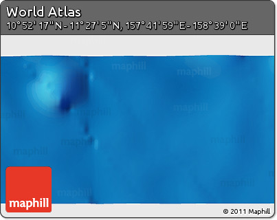 Physical 3D Map of the Area around 11° 9' 41" N, 158° 10' 30" E