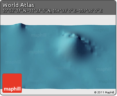 Satellite 3D Map of the Area around 11° 9' 41" N, 159° 1' 30" E