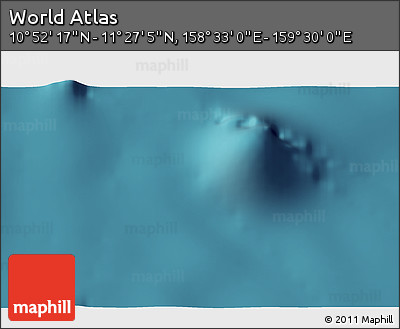 Satellite 3D Map of the Area around 11° 9' 41" N, 159° 1' 30" E