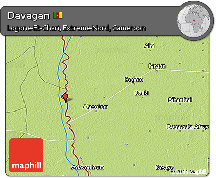 Physical 3D Map of Davagan