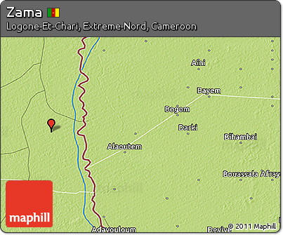 Physical 3D Map of Zama