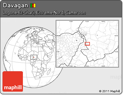 Blank Location Map of Davagan