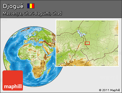 Physical Location Map of Djogué