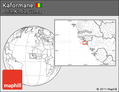 Blank Location Map of Kaformane