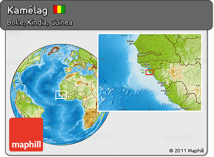 Physical Location Map of Kamélag