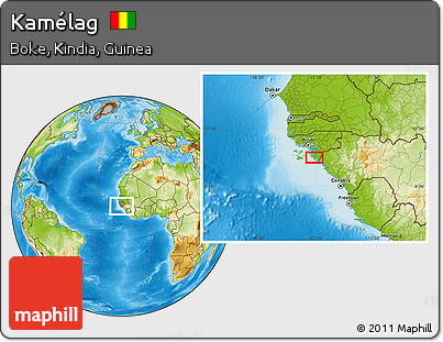 Physical Location Map of Kamélag