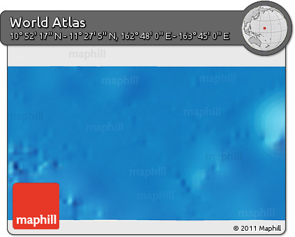 Physical 3D Map of the Area around 11° 9' 41" N, 163° 16' 30" E