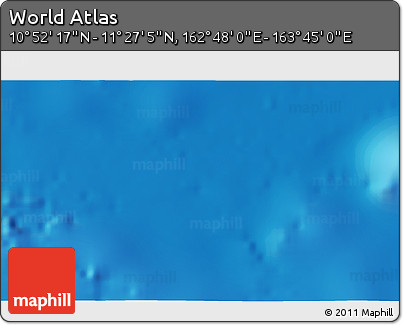 Physical 3D Map of the Area around 11° 9' 41" N, 163° 16' 30" E