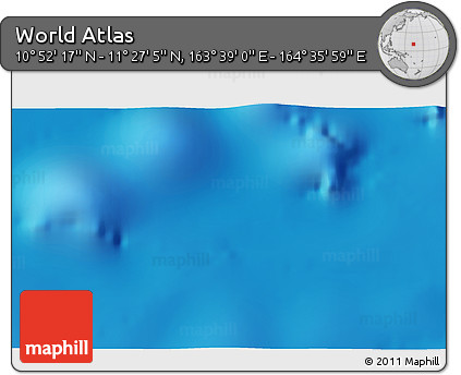 Physical 3D Map of the Area around 11° 9' 41" N, 164° 7' 30" E