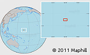 Gray Location Map of the area around 11° 9' 41" N, 166° 40' 30" E