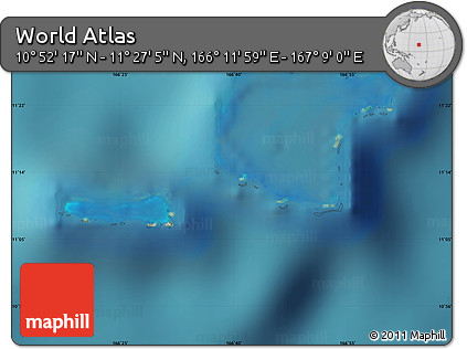 Satellite Map of the Area around 11° 9' 41" N, 166° 40' 30" E