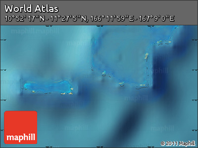Satellite Map of the Area around 11° 9' 41" N, 166° 40' 30" E