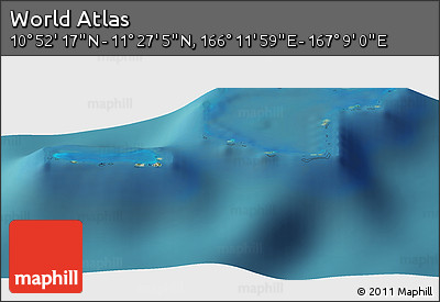 Satellite Panoramic Map of the Area around 11° 9' 41" N, 166° 40' 30" E