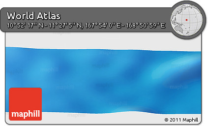 Physical Panoramic Map of the Area around 11° 9' 41" N, 168° 22' 30" E