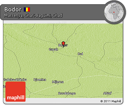 Physical Panoramic Map of Bodor