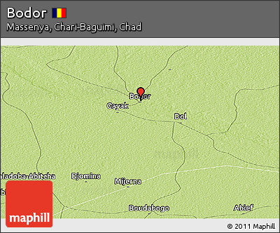 Physical Panoramic Map of Bodor