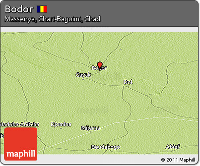 Physical Panoramic Map of Bodor