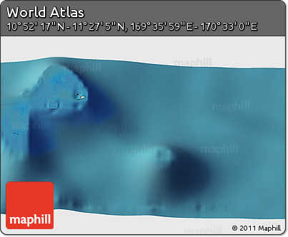 Satellite 3D Map of the Area around 11° 9' 41" N, 170° 4' 29" E
