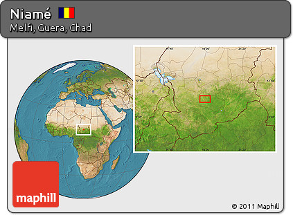 Satellite Location Map of Niamé
