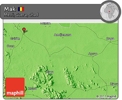Political 3D Map of Mak