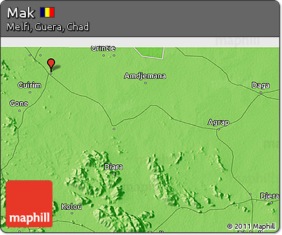 Political 3D Map of Mak