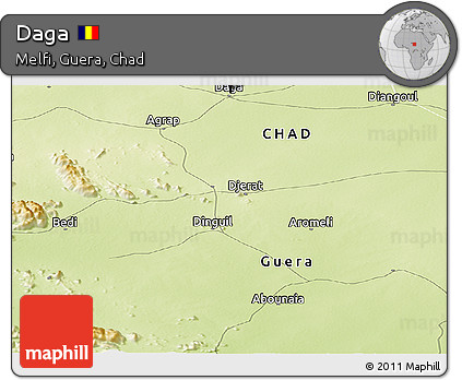 Physical Panoramic Map of Daga