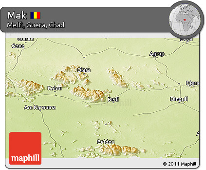 Physical Panoramic Map of Mak