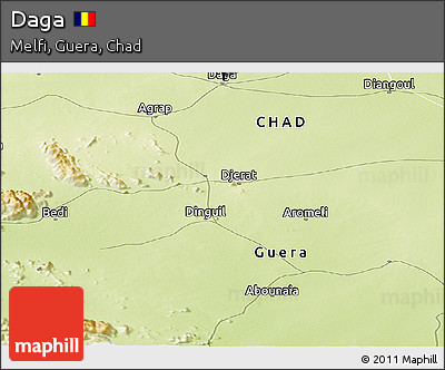 Physical Panoramic Map of Daga