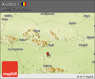 Physical Panoramic Map of Kodbo I
