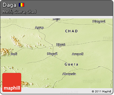 Physical Panoramic Map of Daga
