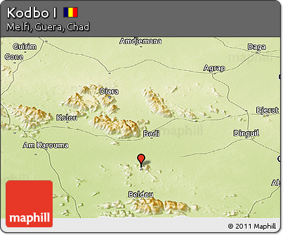 Physical Panoramic Map of Kodbo I