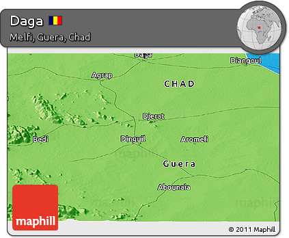 Political Panoramic Map of Daga