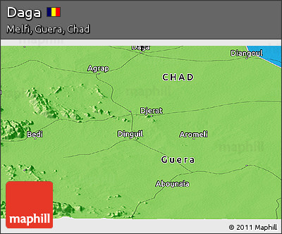Political Panoramic Map of Daga