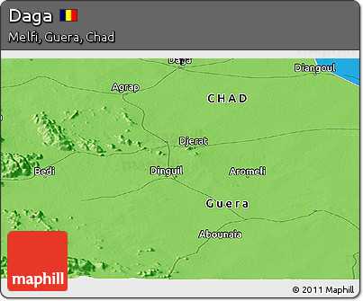 Political Panoramic Map of Daga