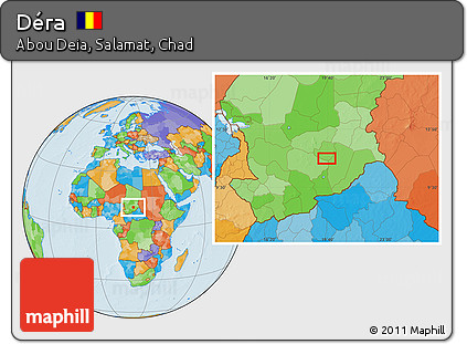 Political Location Map of Déra