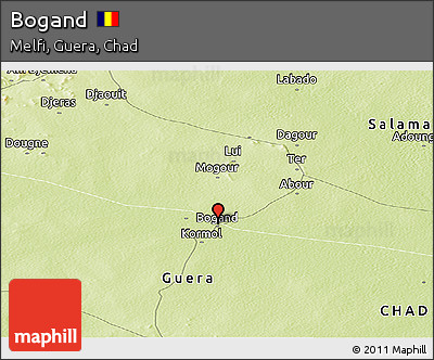 Physical Panoramic Map of Bogand
