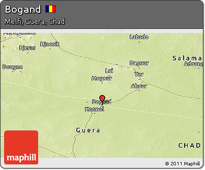 Physical Panoramic Map of Bogand