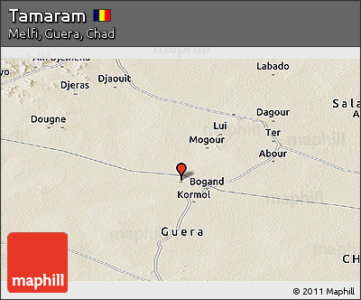 Shaded Relief Panoramic Map of Tamaram