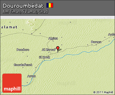 Physical 3D Map of Douroumbédat