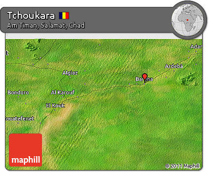 Satellite 3D Map of Tchoukara