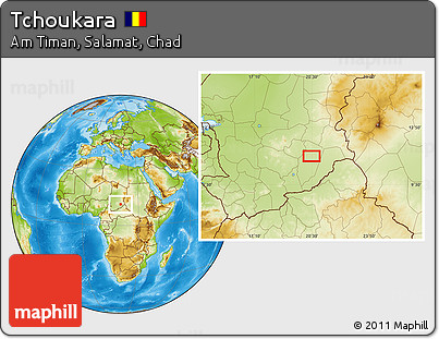 Physical Location Map of Tchoukara