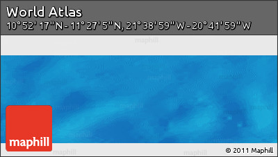 Physical Panoramic Map of the Area around 11° 9' 41" N, 21° 10' 29" W