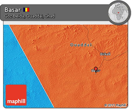 Political 3D Map of Basar